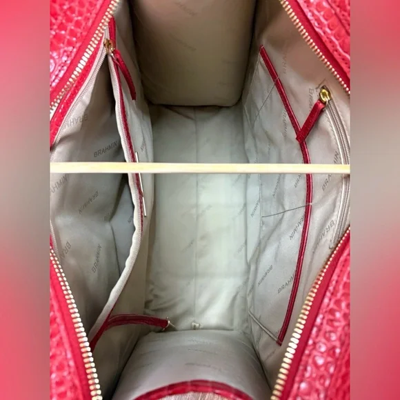 Brahmin NWT Tia - Red Dragon Experium Snake Print Tote - Picture 7 of 14